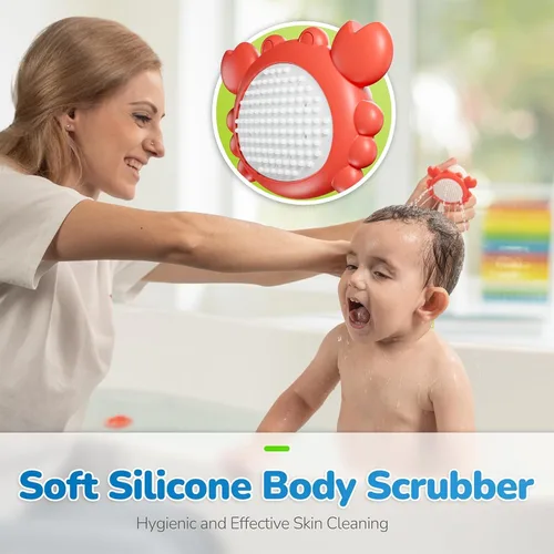 Miniatura 5 de G-WACK Juguetes de baño para bebés, rociador de cabezal de ducha con termómetro de agua para recién nacidos, niños pequeños y niños Accesorios