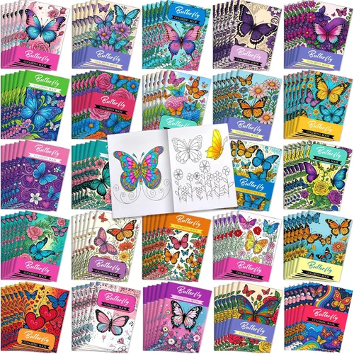 Miniatura 6 de Liliful 144 piezas de libro para colorear de calabaza a granel para adultos, otoño, bricolaje, arte, alivio del estrés, libro de dibujo con patrones