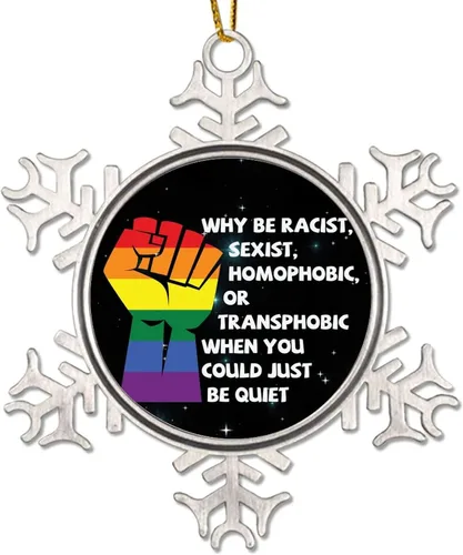 Miniatura 9 de Adornos de orgullo LGBT arcoíris para árbol de Navidad, progreso LGBTQ, orgullo arco iris, adornos de Navidad gay lesbianas, orgullo gay, recuerdo