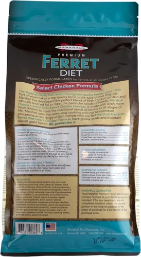 Miniatura 2 de Marshall Select Chicken Formula Premium Hurón Dieta – 4 libras – Apoya la digestión, la energía y el mantenimiento muscular – Alimento equilibrado