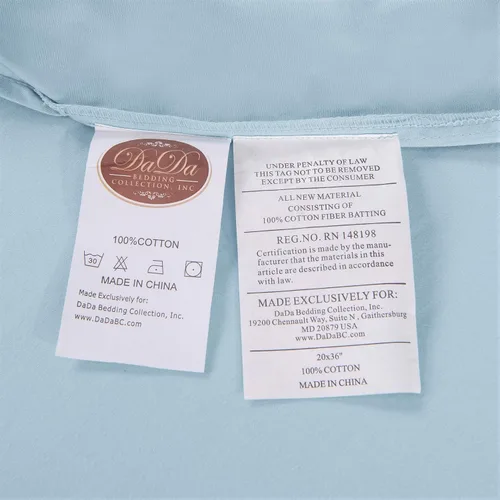 Miniatura 9 de DaDa Bedding - Lujoso juego de sábanas bajeras de algodón suave, color azul pastel sereno con fundas de almohada a juego, diseño de bolsillo