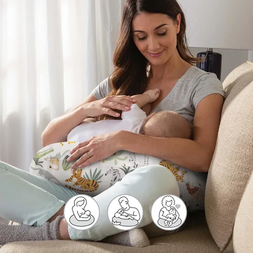 Miniatura 3 de Boppy - Funda de almohada de lactancia, vida silvestre colorida, mezcla de algodón, se adapta al soporte original para lactancia, alimentación