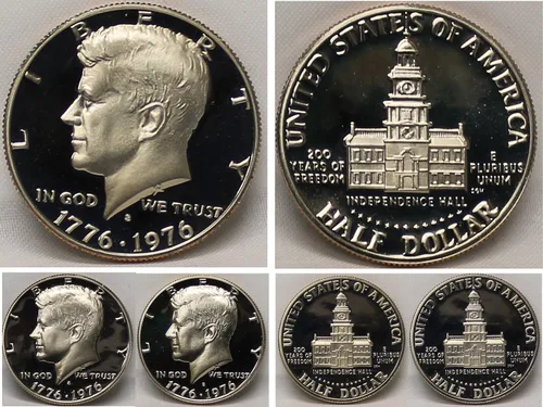 Miniatura 2 de 1976 Silver Kennedy Half Dollar 40% Silver Proof