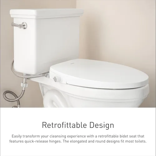 Miniatura 2 de Moen EB2100 5-Series - Asiento para bidé electrónico premium para inodoros alargados en color blanco con control remoto y secador de aire caliente