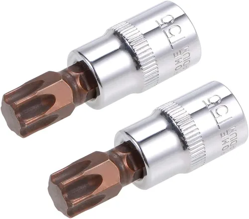 Miniatura 7 de uxcell 2 unidades de 3/8 pulgadas x T20 Torx broca zócalo, brocas de acero S2 CR-V, 1.496 in de longitud, uso con llave de trinquete, barra