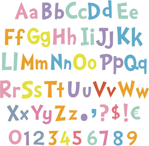 Miniatura 15 de Tenare Juego de 134 letras de 5 pulgadas, letras del alfabeto de graduación, números del alfabeto, recortes de letras para regalos de estudiantes
