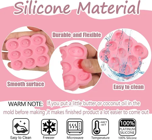 Miniatura 8 de 1 molde de silicona para decoración de pastel de nariz de cerdo, molde de silicona de chocolate para nariz de animal, para cocina, hornear, Moldes