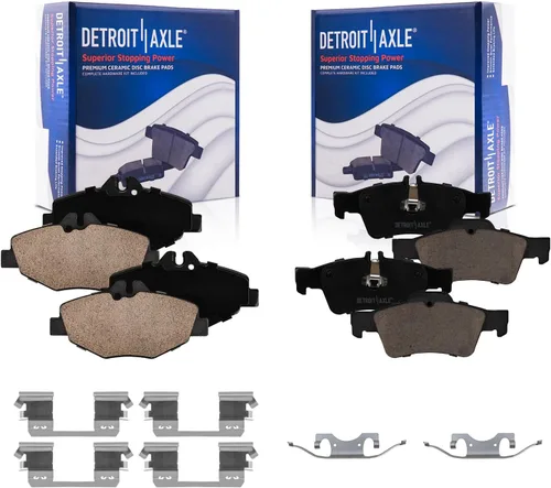 Miniatura 146 de Detroit Axle - Pastillas de Freno Delantero Izquierdo Reemplazo de Pinza de Disco para Dodge Ram 1500 Dakota Mitsubishi Raider - Juego de 3 piezas