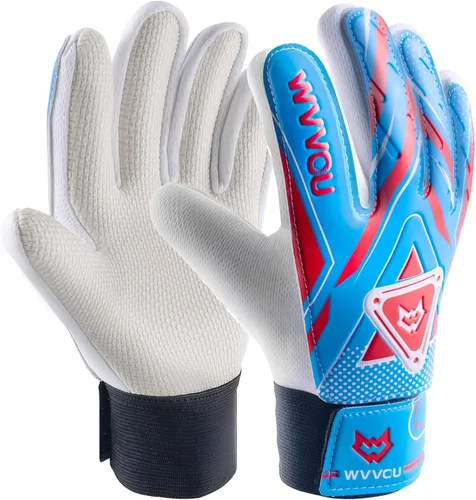 Miniatura 11 de WVVOU Guantes de portero para niños y jóvenes, guantes de portero de fútbol con doble protección, guantes de fútbol antideslizantes, súper agarre