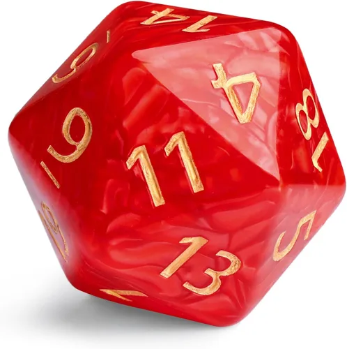 Miniatura 10 de Handan 6 Piezas D20 Dados Poliédricos, Dados DND de 20 Caras, Dados Grandes de Perla de 22mm Mezcla de Colores, Conjunto de Dados D&D de 20 Caras