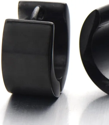 Miniatura 2 de Par de aretes de aro con bisagras, unisex, para hombres y mujeres