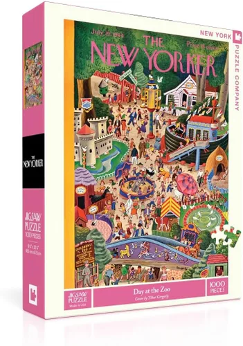 Miniatura 7 de New York Puzzle Company - Puente Cubierto de New Yorker - Rompecabezas de 1000 piezas para noches de juegos familiares por Arthur Getz