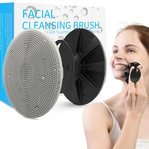 Miniatura 10 de BEAUTAIL - Cepillo de limpieza facial manual de silicona para hombres y mujeres, 6 unidades, exfoliante facial suave, cepillo facial exfoliante