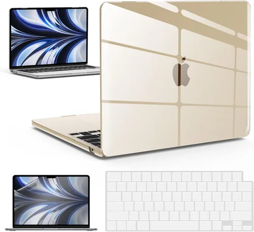 IBENZER Funda para MacBook Air de 13 pulgadas 2026 2025 2024 2023 2022 M4 A3240 M3 A3113 M2 A2681, funda rígida con cubierta de teclado ScreenFilm