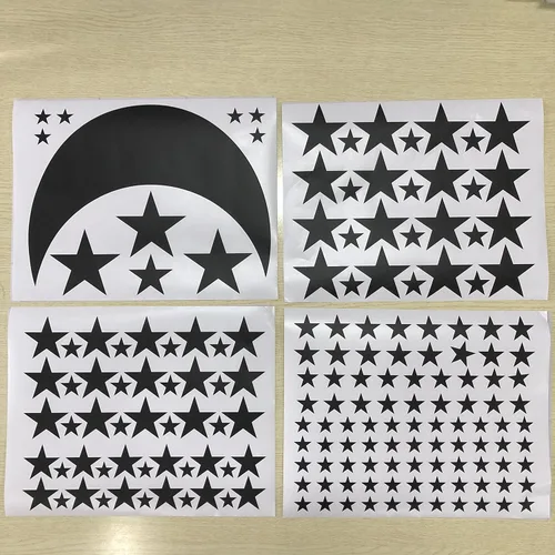 Miniatura 5 de Vinilo adhesivo de pared con diseño de luna y estrellas para niños y niñas, decoración de habitación de bebé, decoración de pared para el hogar