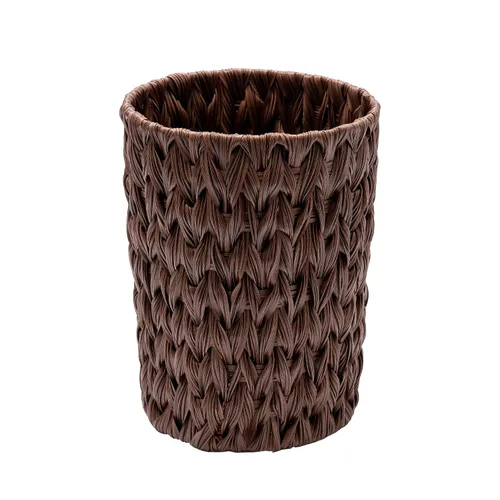 Miniatura 12 de GRANNY SAYS Cesta de basura de mimbre, papelera impermeable para baño, cestas de basura decorativas boho con asas, papelera para dormitorio