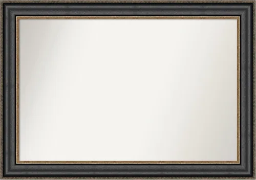 Miniatura 176 de Amanti Art Espejo personalizado, espejo de baño negro puente, espejo de pared o espejo de tocador de baño sobre el fregadero (26 x 26 pulgadas)
