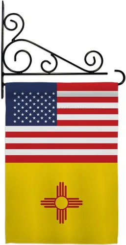 Miniatura 5 de US New Mexico Burlap Burlap Garden Flag Americana States USA American Territories Republic Small Decorative Gift Yard House Banner Double-Sided Made
