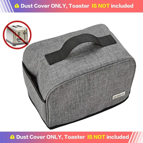 Miniatura 4 de Funda HOMEST para tostadora con bolsillos compatible con Cuisinart de 2 rebanadas, puede contener cuchillo esparcidor de mermelada y pinzas