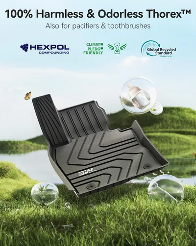 Miniatura 8 de 3W Alfombrillas de piso y forro de carga compatibles con Mazda CX-50 2023 2024 2025 (no para híbrido), forros TPE para todo clima, juego completo
