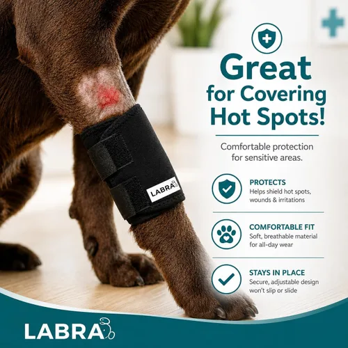 Miniatura 4 de Labra Soporte de pierna delantera para perro, envoltura de compresión con correas ajustables, muñequera para perro para apoyo, manga para piernas