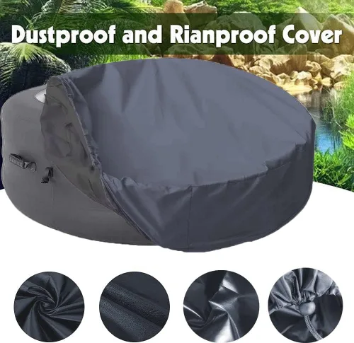 Miniatura 3 de Funda impermeable para bañera de hidromasaje, impermeable, portátil, redonda, protector para bañera de hidromasaje, piscina, muebles de jardín