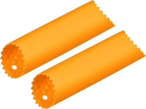 Miniatura 8 de uxcell 2 tubos de pelado de ajo, pelador de ajo de silicona, rodillo removedor de piel antideslizante para herramientas útiles de cocina, color negro