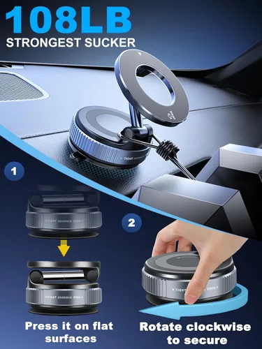Miniatura 3 de snanlen Soporte magnético de teléfono de vacío de nano gel de 360° mejorado para Magsafe