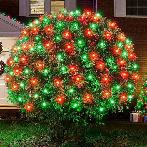 Miniatura 10 de BlcTec Luces de Navidad mejoradas para exteriores, 176 LED, 8.7 pies x 5.2 pies, luces de red de Navidad con certificación UL, 8 modos