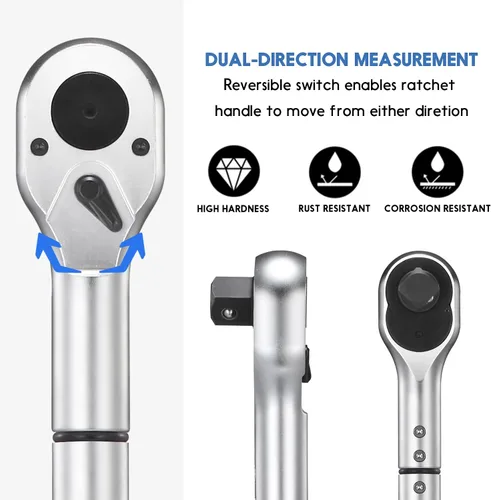Miniatura 4 de BULLTOOLS Llave dinamométrica de clic de accionamiento de 1 pulgada, juego de llaves dinamométricas ajustables de doble escala con una llave Unidad