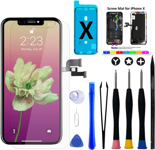 Miniatura 16 de Brinonac para iPhone 6, pantalla de repuesto negra, digitalizador LCD táctil, montaje completo con cámara frontal, sensor de proximidad, altavoz