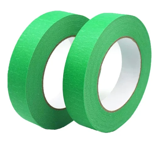 Miniatura 27 de Paquete de 2 Cintas Naranjas para Pintores de 1 pulgada de Ancho, Cinta de Enmascarar de 1 pulgada X 55 Yardas X 2 Rollos, Cinta de Papel Naranja