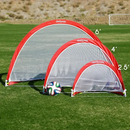 Miniatura 6 de GoSports Porterías de fútbol portátiles desplegables para patio trasero – Niños y adultos – Juego de dos redes con conos de entrenamiento