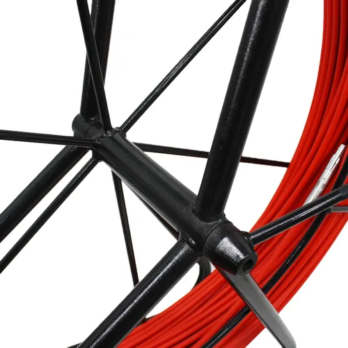 Miniatura 8 de 8MM 450FT Cable de alambre de fibra de vidrio Barra continua de fibra de vidrio Cable de cinta de fibra de vidrio Rod de alambre con rueda de jaula