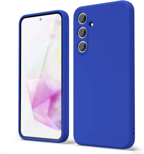 Miniatura 125 de oakxco Funda para teléfono Samsung Galaxy A12 con agarre de silicona líquida, linda delgada fina suave cubierta de gel de goma TPU lisa para mujeres