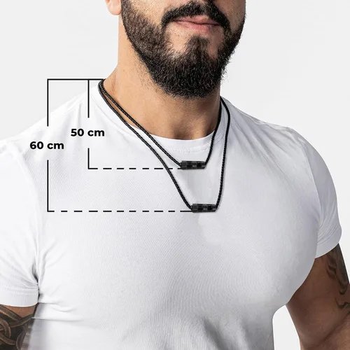 Miniatura 4 de SERASAR Collar de cuero de primera calidad para hombre, colgante de acero inoxidable, cierre seguro, tres colores, caja de joyería incluida