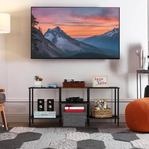 Miniatura 6 de Soporte de TV de 50 pulgadas para sala de estar, centro de entretenimiento negro con almacenamiento para TV de 50 43 40 32 pulgadas, mesa de consola