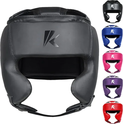 Miniatura 10 de Kruzak - Gorros de boxeo unisex - Entrenamiento de MMA, acolchado ajustable, Kara, Muay Thai, Kickboxing, Sparring, artes marciales, karate, Negro