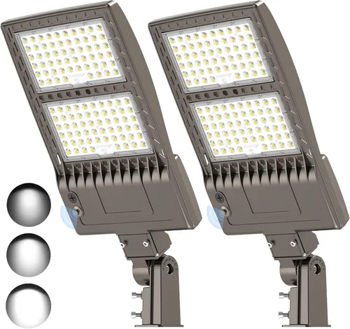 Miniatura 14 de KUKUPPO Luz LED de estacionamiento de 200 W, luz de poste de estacionamiento de grado industrial con certificación DLC UL, luz LED caja de zapatos