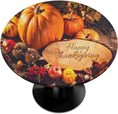 Miniatura 23 de Mantel redondo con diseño de huevos coloridos de Pascua, con borde elástico, impermeable, lavable, para cocina, fiestas, bodas, interiores