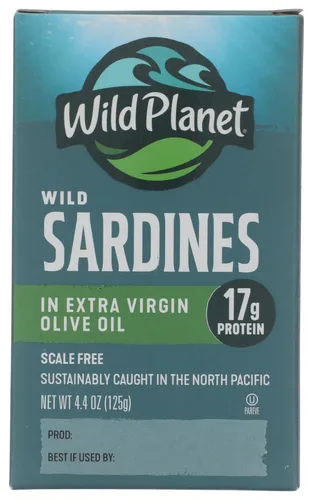 Miniatura 5 de Wild Planet Sardinas silvestres en aceite de oliva virgen extra (12 x 4.375 onzas) (paquete múltiple a granel)