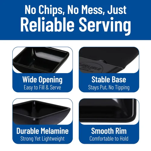 Miniatura 4 de Carlisle FoodService Products 086003 Molde cuadrado individual de melamina, 2 oz de capacidad, 1.5 in de largo x 1.4 in de ancho x 1.0 in de alto