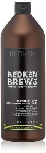 Redken Brews Acondicionador diario para hombres | Cabello suave y brillante | Acondicionador desenredante para hombres | Fortalece e hidrata el