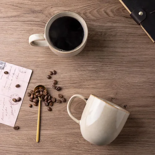 Miniatura 3 de AmorArc Tazas de café de 12 onzas, juego de 6 tazas de café de cerámica para hombre, mujer, papá, mamá, tazas de café modernas con asa