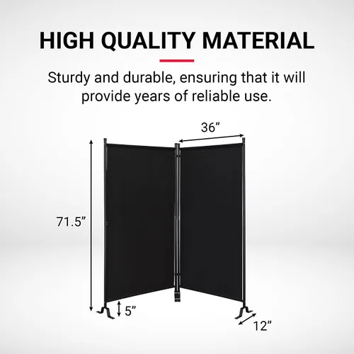 Miniatura 3 de Proman Products - Divisor de sección Galaxy II, divisor de habitación de tela repelente al agua con marco de metal recubierto de polvo negro