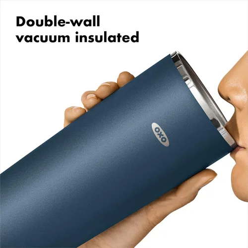 Miniatura 6 de OXO Strive - Vaso aislado de 24 onzas con tapa deslizante, cobalto oscuro