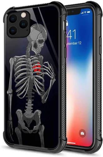 Miniatura 24 de ZHEGAILIAN Funda compatible con iPhone 12/12 Pro, funda de invasión de vaca alienígena OVNI, parte trasera de vidrio templado + funda protectora
