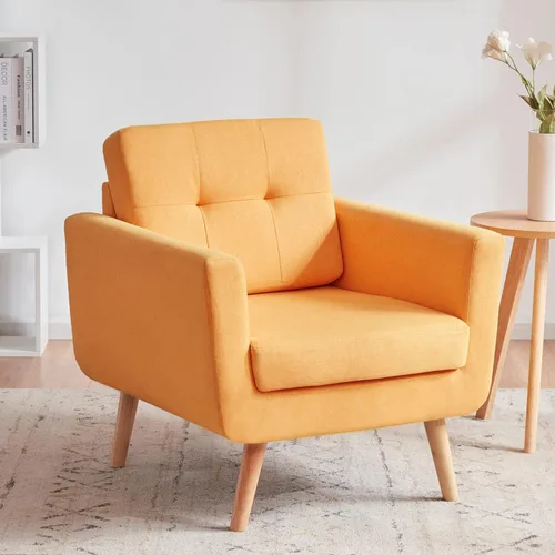 Miniatura 52 de Tbfit Sofá en Forma de L, Sofás Seccionales Modernos de Mediados de Siglo de 80" de Ancho, Sofás de 3 Plazas con Chaise Lounge Amplio, Sofá Beige