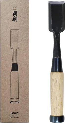 Miniatura 15 de KAKURI Cincel japonés de madera para carpintería 1" (24mm), hecho en JAPÓN, Cincel japonés profesional Oire Nomi (forjado a mano), hoja de acero