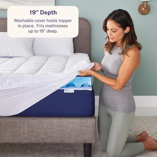 Miniatura 4 de Sleep Innovations Top de colchón enrevesado, color blanco. completo, Blanco, King